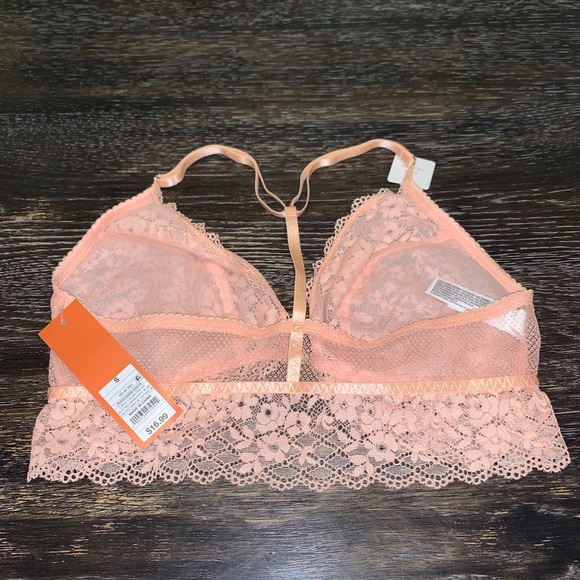 Allover Lace Light Pink Racerback Bralette - Picture 3 of 4
